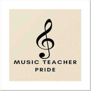 Music Teacher Pride Treble Clef Posters and Art